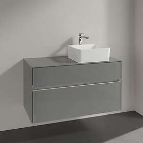 Villeroy & Boch COLLARO SERVANTSKAP 100 M/LYS FOR SERVANT HØYRE M/2 SKUFFER GRÅ 