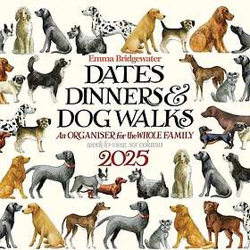 Emma Bridgewater Dates, DinnersDog Walks Week-to-View Planner Wall Calendar 2025