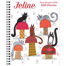 Feline 12-Month 2025 Monthly/Weekly Planner Calendar