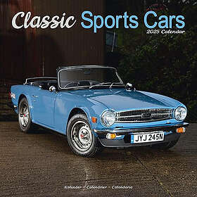 Classic Sports Cars Calendar 2025 Square Car Wall Calendar 16 Month