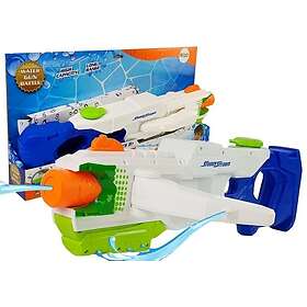 Lean Toys Water Gun Blue - White 1000ml Fold- Out Sides