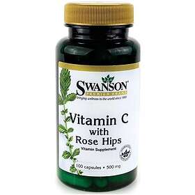 Swanson Vitamin C with Rose Hips Extract 500mg 100 Capsules