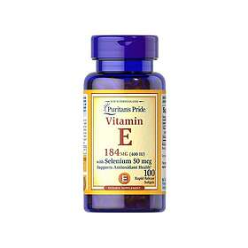 Puritan's Pride Vitamin E-400 IU with Selenium 50 mcg 100 Softgels