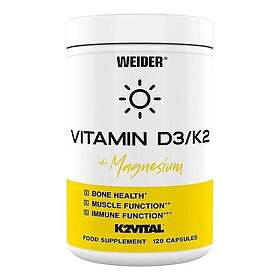 Weider Vitamin D3/K2 + Magnesium 120 Kapslar