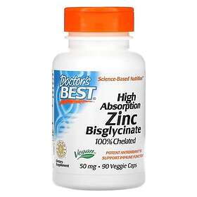 Doctor's Best High Absorption Zinc Bisglycinate 50mg 90 vcaps