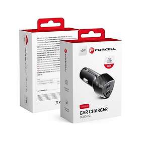Forcell CC50-2C billaddare USB-C 3,0 PD20W USB-C 3,0 PD20W