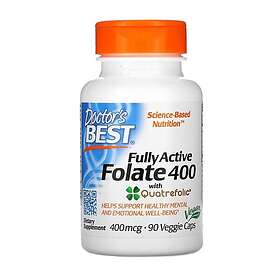 Doctor's Best Fullt aktivt folat 400 med Quatrefolic 400 mcg 90 kapslar