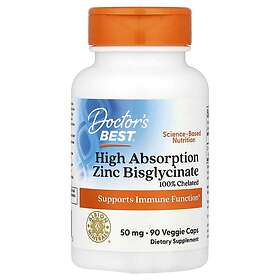 Doctor's Best Zinkbisglycinat med hög absorption 50 mg 90 Capsules