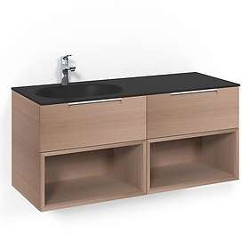 Macro Design Crown Servantskap 4-skuff med Venstre Glasservant 120cm Eik Open-bo