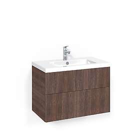 Macro Design Crown Line/push-open Servantskap 2 Skuff med Light Servant Brun ask 80cm 45