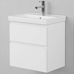 INR Iconic Nordic Rooms Viskan PRO Grip Servantskap Slim 2 Skuffer med Grepslist H490xd345mm Premium White 50cm