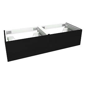 VikingBad Servantskap Slett MIE Demi Mål: B(120-180)Xh46xd29 cm Svart eik 120cm 