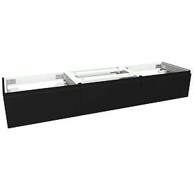 VikingBad Servantskap Fingergrep MIE Demi 180 cm (3x60cm) Svart Matt 180cm Dobbe