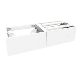 VikingBad Servantskap Slett MIE Demi Mål: B(60-180)Xh46xd29 cm Hvit 120cm