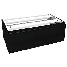 VikingBad Sideskap Fingergrep MIE Demi Mål: B(60-90)Xh46xd29 cm Svart eik 80cm