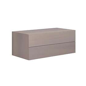 Dansani Calidris Glatt Skap 2 Skuff D50cm Grå eik 100cm