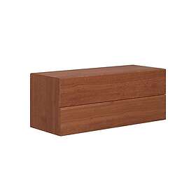 Dansani Calidris Glatt Skap 2 Skuff D40cm Rødbrun eik 100cm