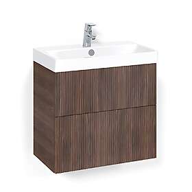 Macro Design Crown Slim Line Servantskap 2 Skuff- med Light 70 Servant Brun ask 60cm Line/push-open