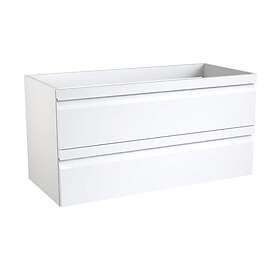 Korsbakken Merkur Servantskap 2 Skuffer Hvit Høyglans 100cm