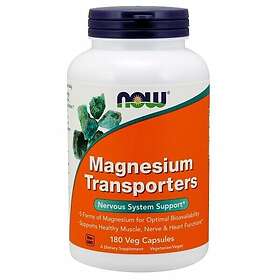Now Foods Magnesiumtransportörer 180 veganska Capsules