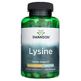 Swanson Lysin 500 mg i fri form 100 kapslar