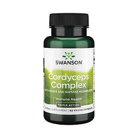 Swanson Cordyceps-komplex med Reishi och Shiitake-svampar 60 kapslar