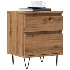 vidaXL Sängbord artisan ek 40x35x50 cm konstruerat trä