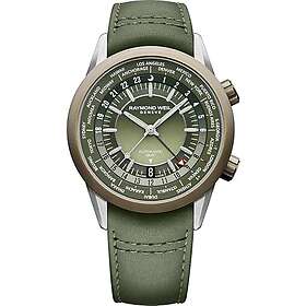 Raymond Weil 2765-SBC-52001 Freelancer Grön/Läder Ø40.5 mm