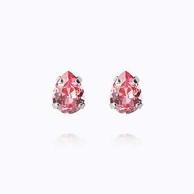 Caroline Svedbom Superpetite Drop Örhängen Light Rose (Rhodium)