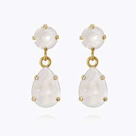 Caroline Svedbom Mini Drop Örhängen Electric White (Guld)
