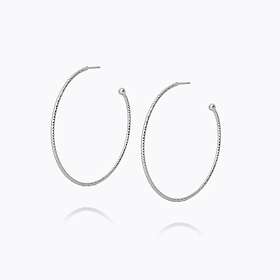 Caroline Svedbom Evita Loop Örhängen (Rhodium)