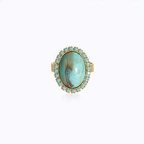 Caroline Svedbom Boho Turqouise Ring Turquoise Matt (Guld)