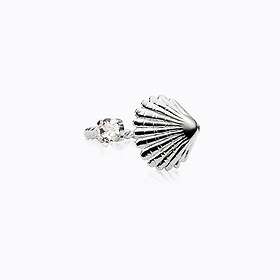 Caroline Svedbom Mini Shell Ring Crystal (Rhodium)