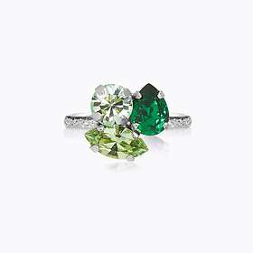 Caroline Svedbom Ana Ring Majestic Green Combo (Rhodium)