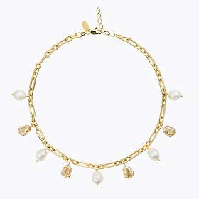 Caroline Svedbom Ayra Halsband Pearl Golden Shadow (Guld)