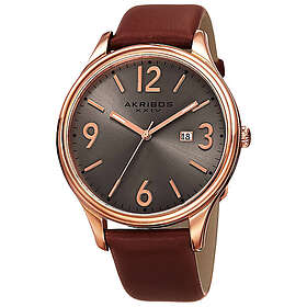 Akribos XXIV AK869RG Silverfärgad/Läder Ø44 mm