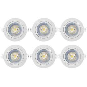 Westal Downlight Nedljus 7W 650Lm 27,3,4K Vit 6-pack Wld Fr72 Flex Tilt FR72