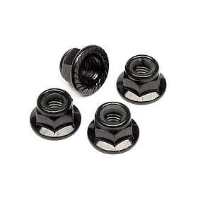 HPI Racing Flanged Lock Nut M5 (Black/4Pcs)