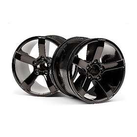 HPI Racing Bullet Mt Wheels Black Chrome (Pr)