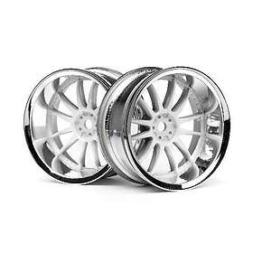 HPI Racing Work Xsa 02C Wheel 26Mm Chrome/White (9Mm Offset)