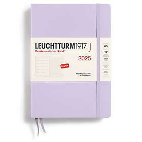 Kalender A5 2025 Weekly Planner/Notebook Dotted Hard Lilac Leuchtturm1917