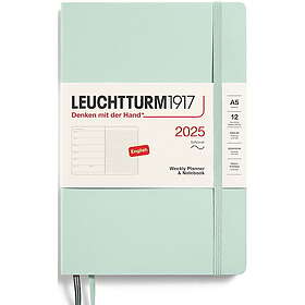 Kalender A5 2025 Weekly Planner/Notebook Soft Mint Green Leuchtturm1917