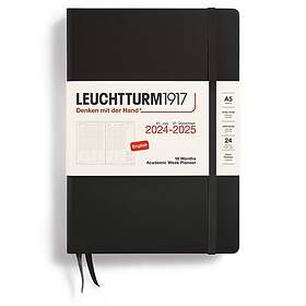 Kalender A5 24/25 18m Week Planner Hard Black Leuchtturm1917