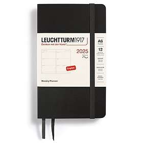 Kalender A6 2025 Weekly Planner Soft Black Leuchtturm1917