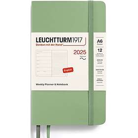 Kalender A6 2025 Weekly Planner/Notebook Soft Sage Leuchtturm1917