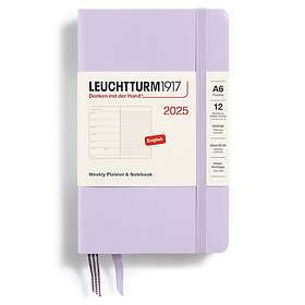 Kalender A6 2025 Weekly Planner/Notebook Hard Lilac Leuchtturm1917