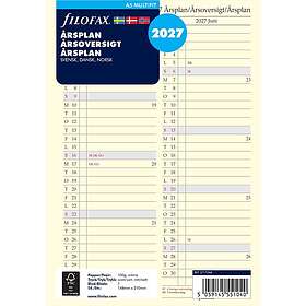 Filofax 2027 Refill, A5, Årsplan