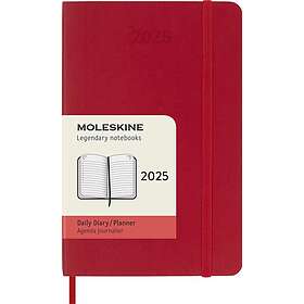 Moleskine 2025 Kalender, S, Dag, Poc., Röd