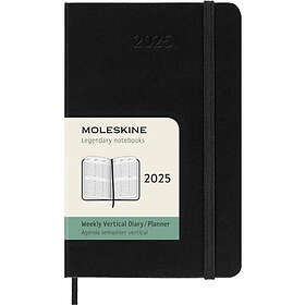 Moleskine 2025 Kalender, H, Vecka v., Poc., Svart