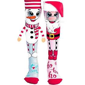 Roliga julstrumpor Jul knästrumpor Tomte & Snögubbe Nyhet Dam mysiga tofflor Strumpor för flickor Dam fluffiga strumpor